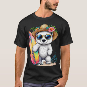 Camiseta urso surfista