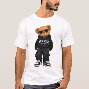 Camiseta Urso Teddy Legal com Capuz e Tênis – Rua Estilosa
