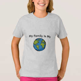 Camiseta Urso Teddy Minha Família É Meu Mundo