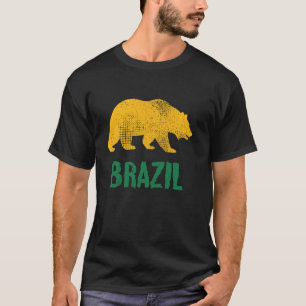 Camiseta Urso Temático da Bandeira do Brasil Bandeira Brasi