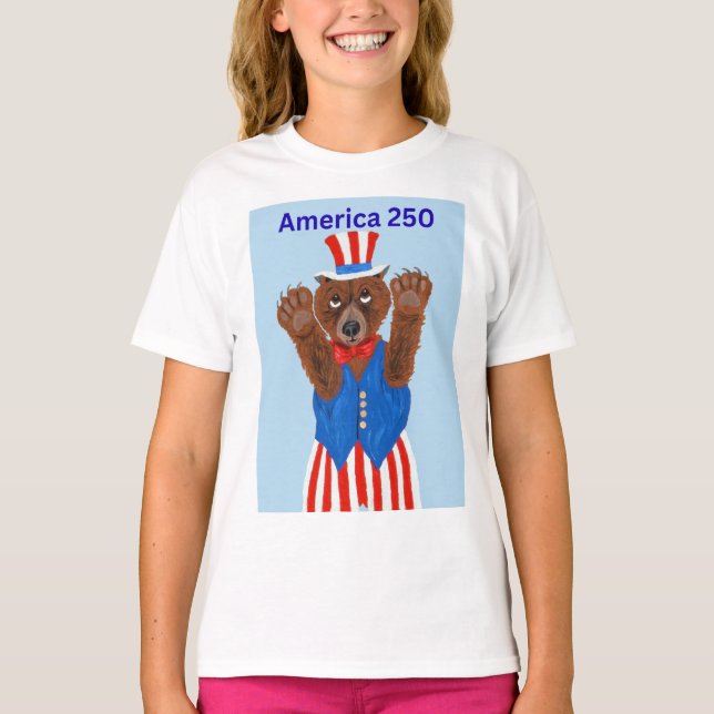 Camiseta Urso Tio Sam América 250  (Frente)