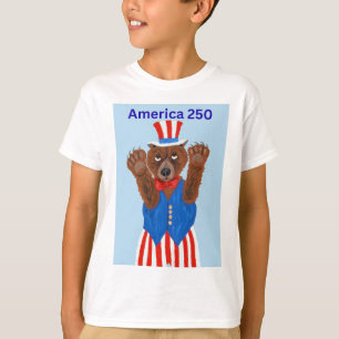 Camiseta Urso Tio Sam América 250 