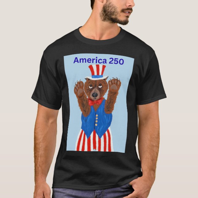 Camiseta Urso Tio Sam América 250  (Frente)