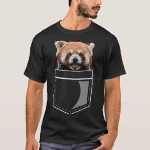 Camiseta Urso Vermelho Engraçado De Panda No Peito, Cuja Fe
