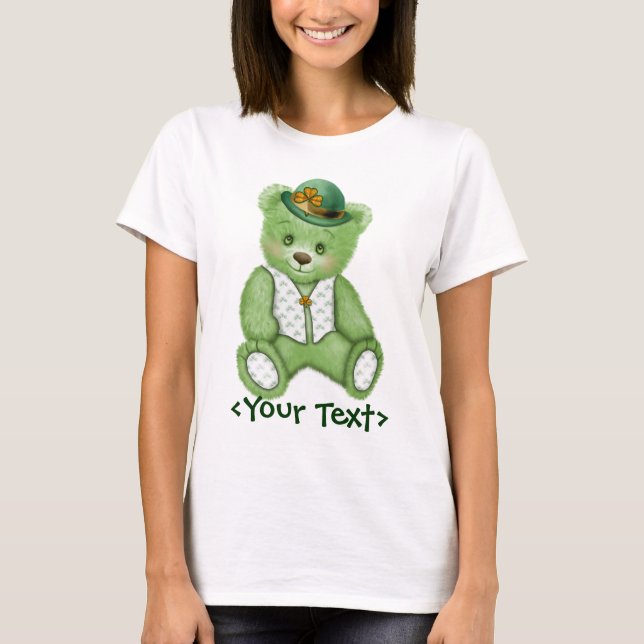 Camiseta Urso Vermelho Irlandês - Verde (Frente)