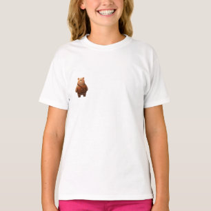 Camiseta Urso Vestindo Mochila de Viagem para Crianças