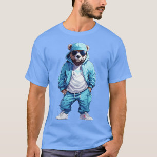 Camiseta Urso vestindo um boné de beisebol