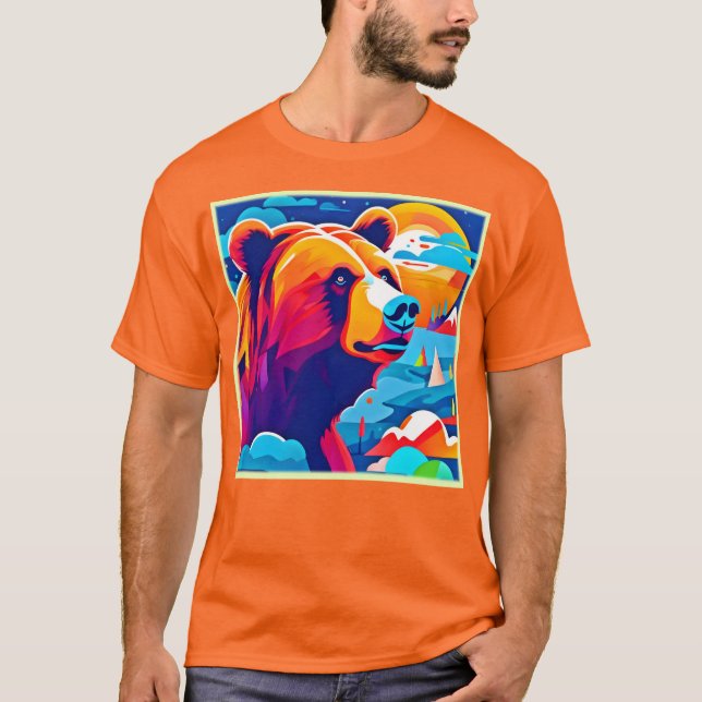 Camiseta Urso Vibrante, Cena Ligada (Frente)