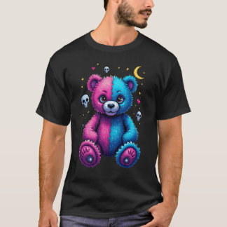 Camiseta Urso Voodoo Gótico Pastel - Halloween Cute assusta