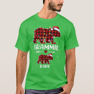 Camiseta Urso Xadrez Natal Grammie Bebê Gravidez Polar Anno