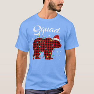 Camiseta Urso Xadrez Vermelho Correspondendo Buffalo Pajama