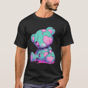 Camiseta Urso Zombie Testemunha Cutada e Gótico do Pastel K