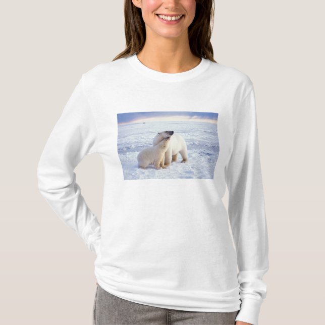 Camiseta Ursoaica com filhote, matilha (Frente)