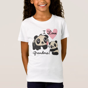 Camiseta Ursos de panda eu amo a avó