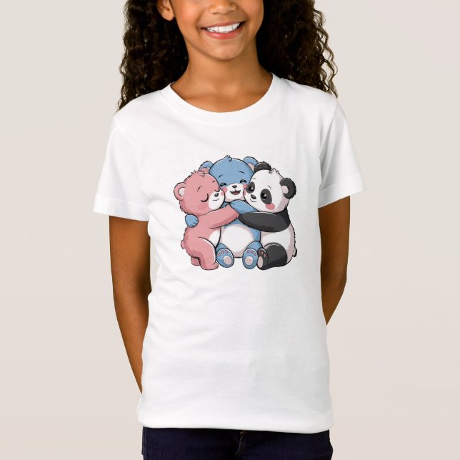 Camiseta Ursos de Teddy Bonitos com Panda (Frente)