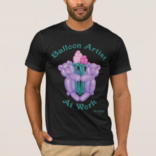 Camiseta Ursos de ursinho com flores - artista do balão no