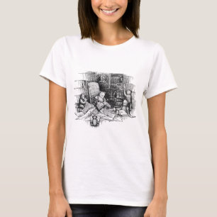 Camiseta Ursos de ursinho que lêem na biblioteca