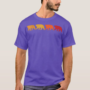 Camiseta Ursos de Vintage Retro Ursos Amante de os animais