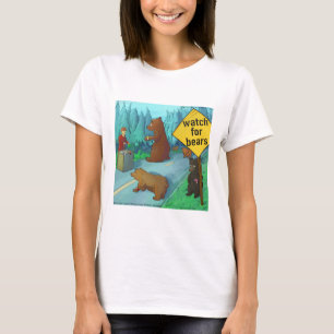 Camiseta Ursos Engraçados Com Relógios Cartoon Rick London