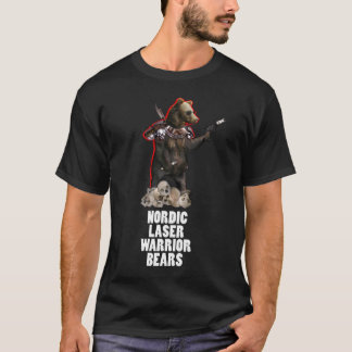 Camiseta Ursos nórdicos do guerreiro do laser
