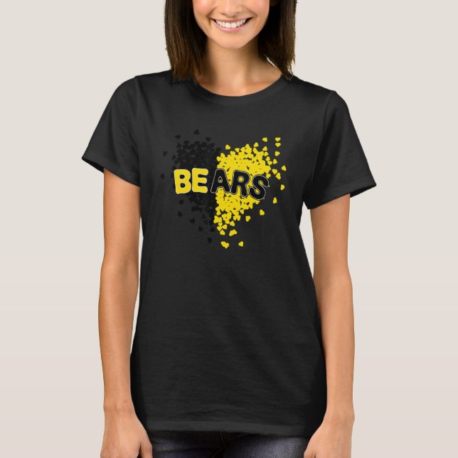 Camiseta Ursos Orgulho Teams School Spirit Black and Yellow (Frente)