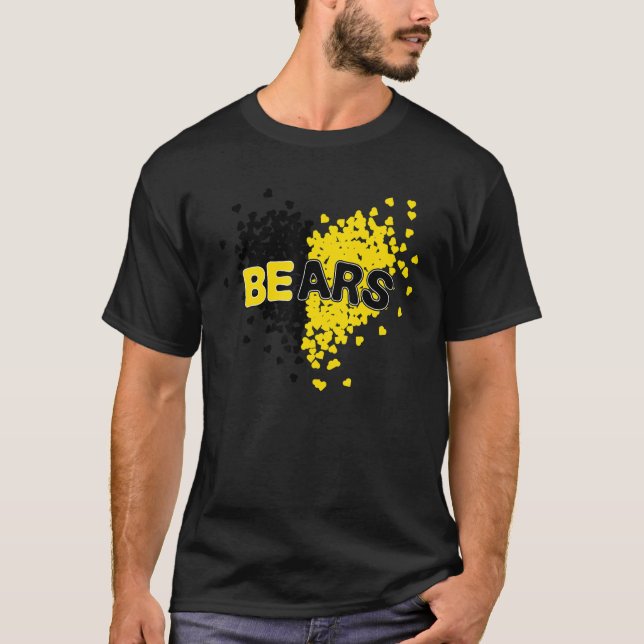 Camiseta Ursos Orgulho Teams School Spirit Black and Yellow (Frente)