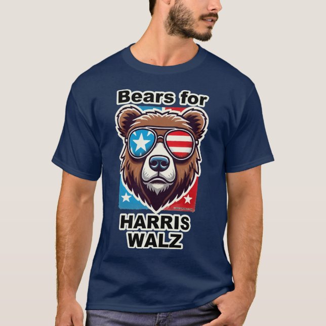 Camiseta Ursos para Harris Walz (Frente)