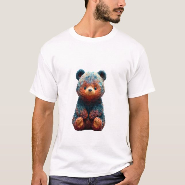 Camiseta Ursos Peludos Iridescentes (Frente)