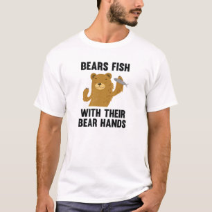 Camiseta Ursos Pescam Com Suas Patas de Urso