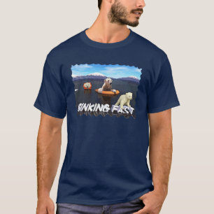 Camiseta Ursos polares - afundando-se rapidamente