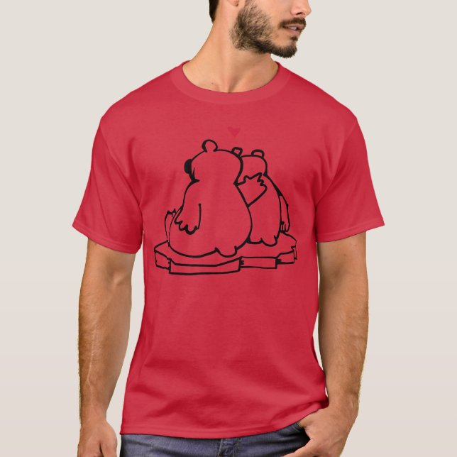 Camiseta Ursos Polares Apaixonados garota (Frente)
