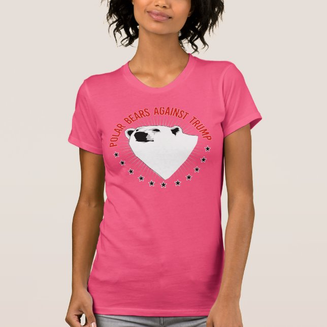 Camiseta Ursos polares contra o trunfo - - Pro-Ciência - (Frente)