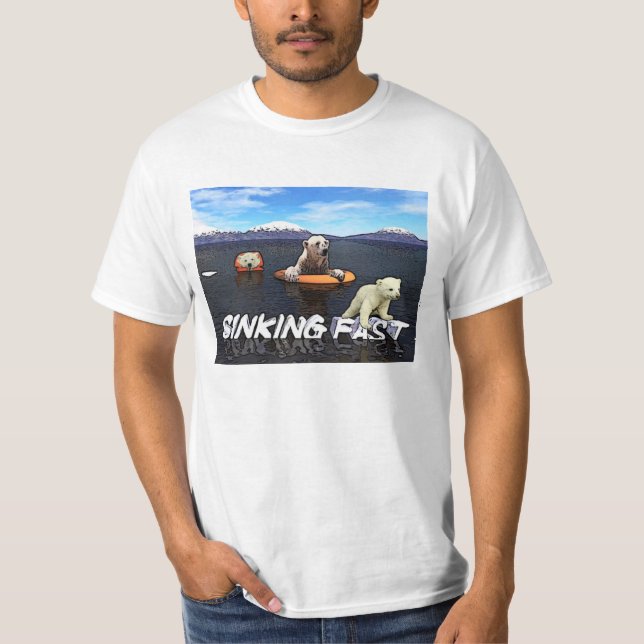 Camiseta Ursos Polares - Descendo Rápido (Frente)