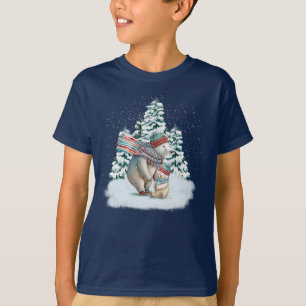 Camiseta Ursos Polares em Aquarela Fofos