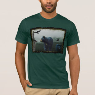 Camiseta Ursos pretos, corvos & t-shirt dos animais