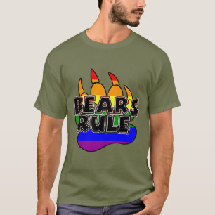 Camiseta Ursos Reinam Preto no Pata Arco-íris - QUENTE!