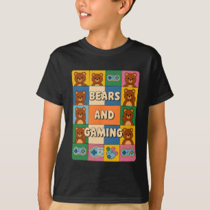 Camiseta Ursos Retro E Jogos Divertido Amante De Ursos Vide