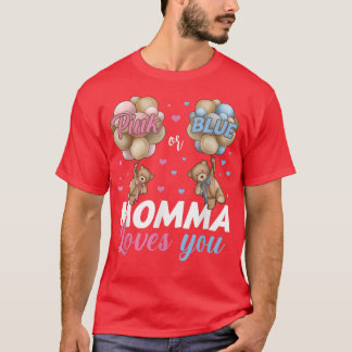Camiseta Ursos Rosa Ou Azul Mamãe Te Ama A Revelação De Gên
