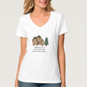 Camiseta Ursos São Fofos Mas Aventura de Caminhada Mortal P
