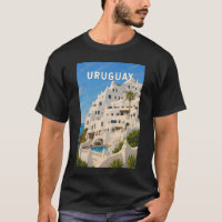 Uruguai Casapueblo Ilustração Arte de Viagem Vinta