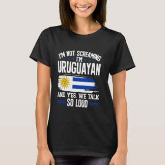Camiseta Uruguai Flag Não estou gritando Uruguai Uruguai
