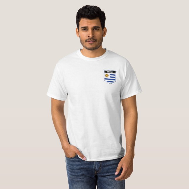 Camiseta Uruguai Flag Shield T-Shirt (Frente Completa)
