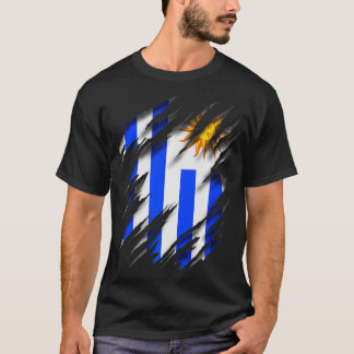Camiseta uruguaio bandeira uruguaia aniversário no Uruguai 