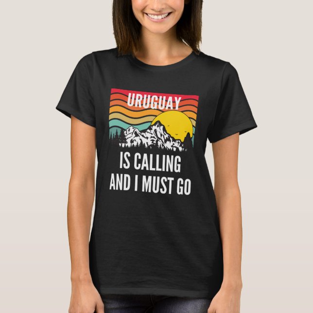 Camiseta Uruguay Is Calling And I Must Go Wavy Sunset (Frente)