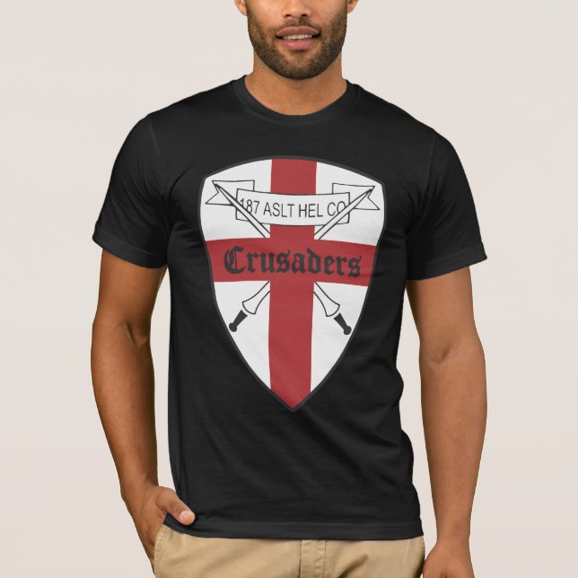 Camiseta US 187th Assault Helicopter Co Crusaders (Frente)