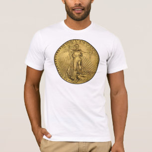 CAMISETA US$ 20 PIECE DOURADA