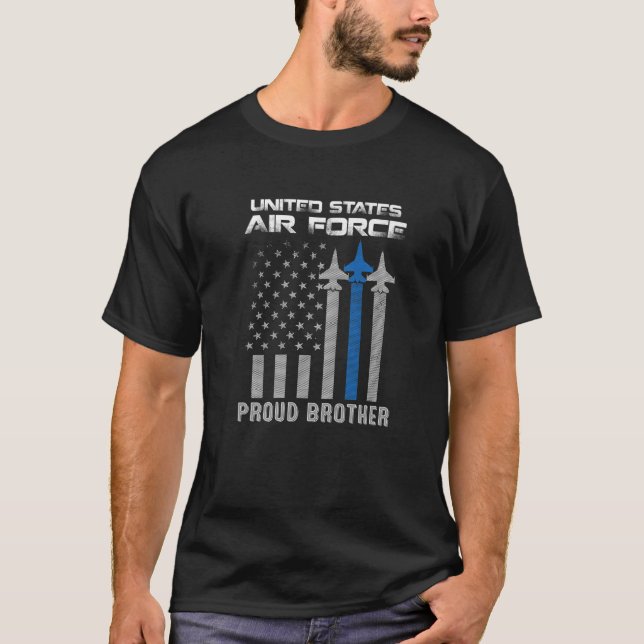 Camiseta US Air Force Proud Brother - Proud Air Force Broth (Frente)