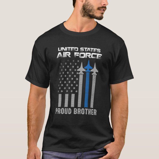 Camiseta Us Air Force Proud Brother   Proud Air Force Broth (Frente)