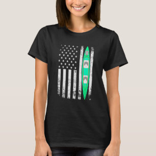 Camiseta US American Flag Kayak Esporte Patriótico Kayaking