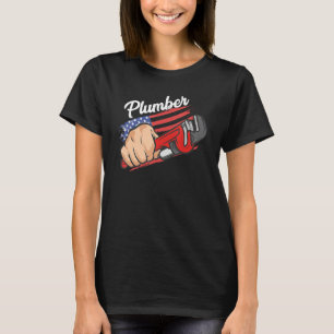Camiseta US American Flag Plumber Pipefitter Patriotic P